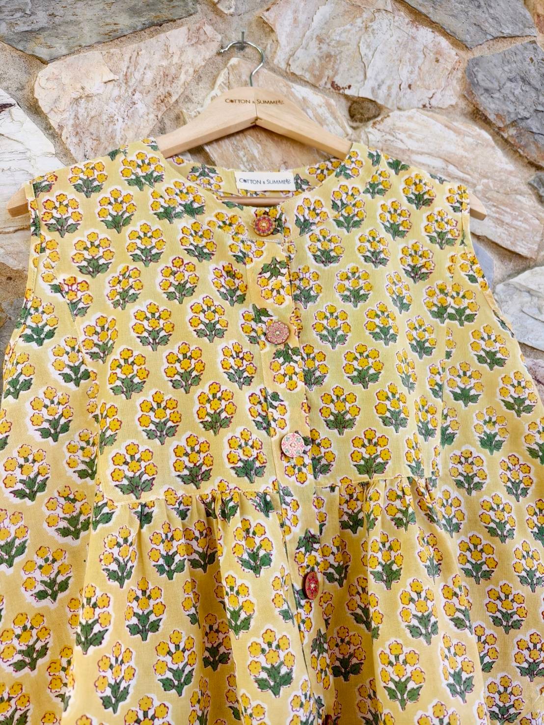 Lulla เสื้อแขนกุดชายระบาย - #19 Yellow sunshine